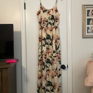 Cinched waist maxi dress